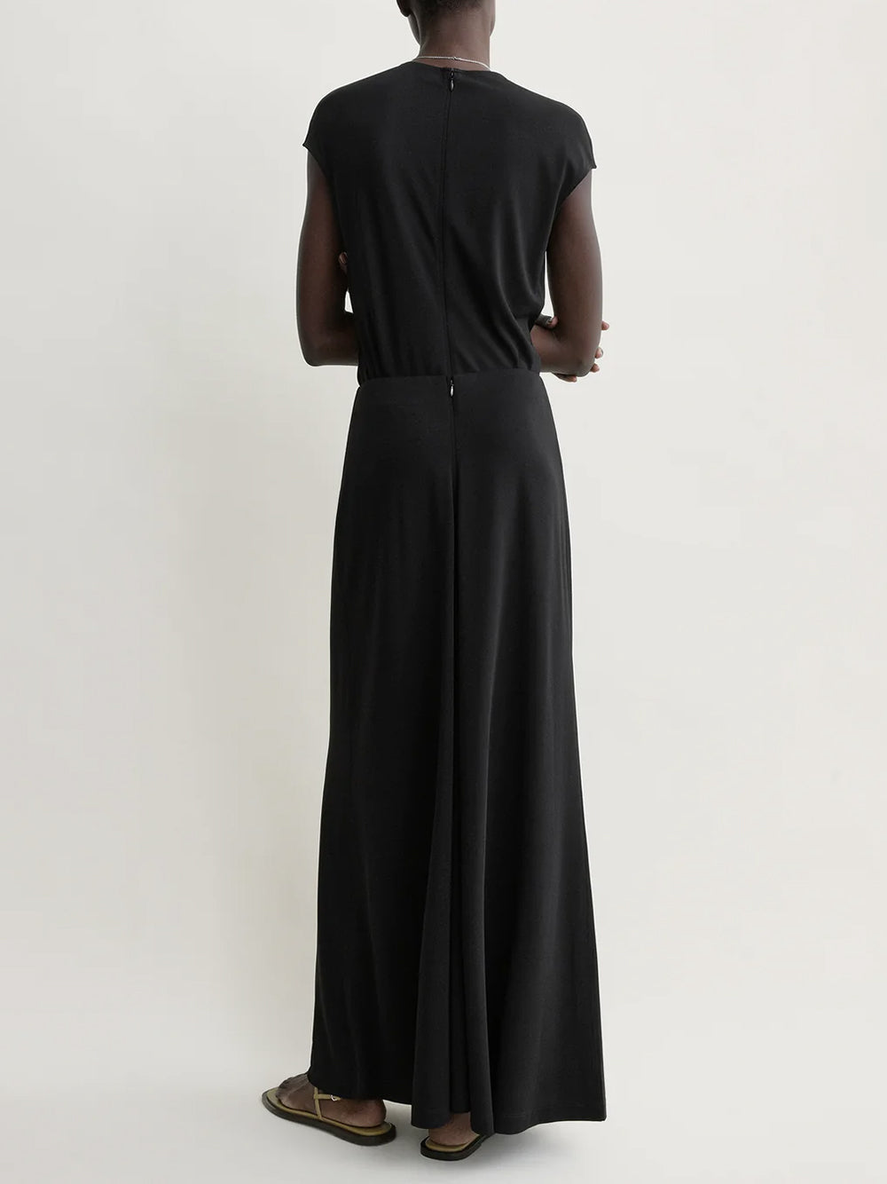 Flared jersey skirt