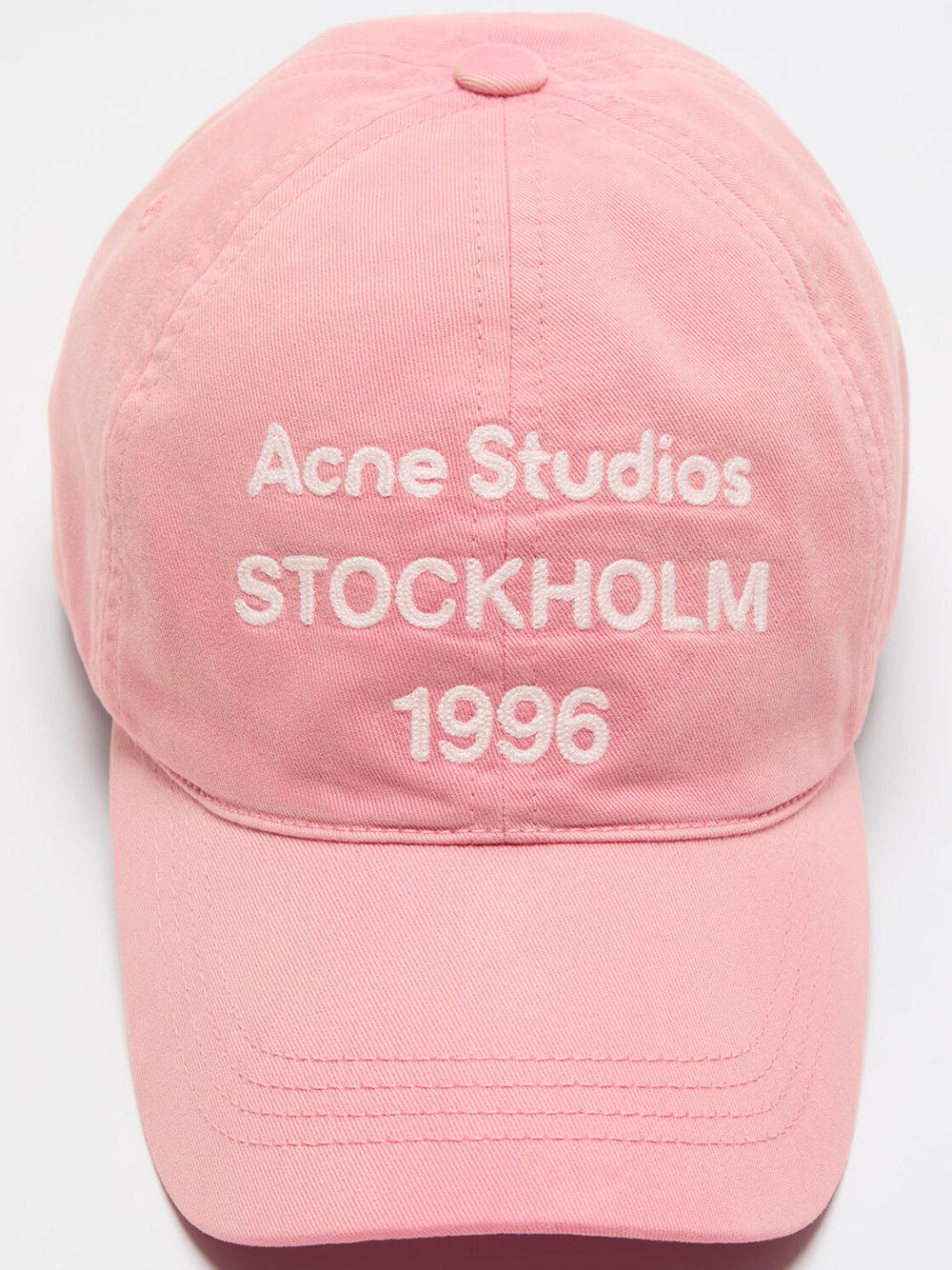 Washed fabric logo baseball cap