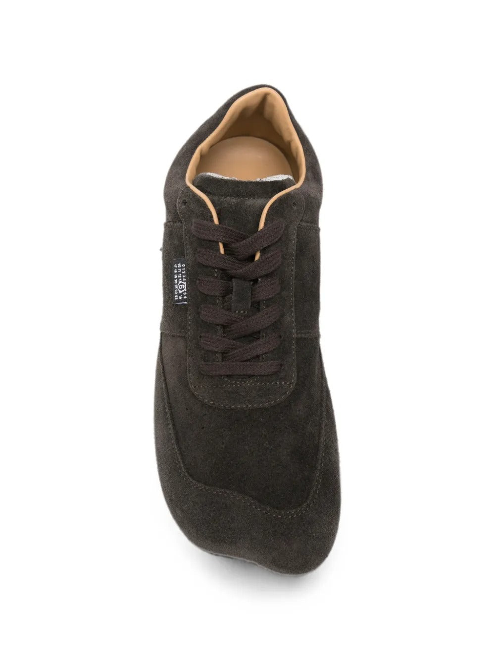 lace-up panelled sneakers