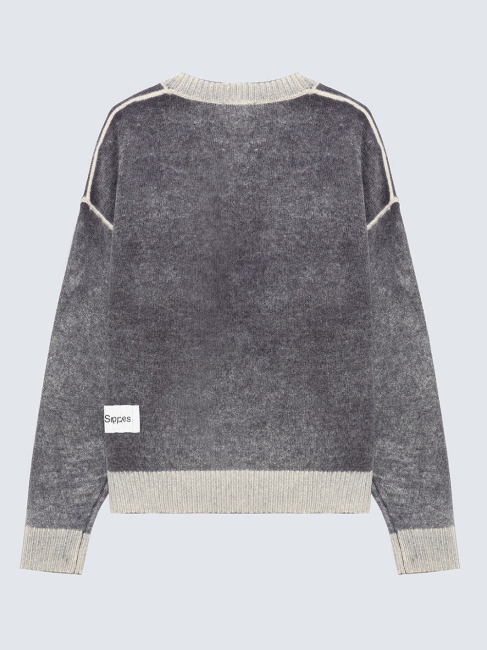 Crew neck AMISH Wool printed .