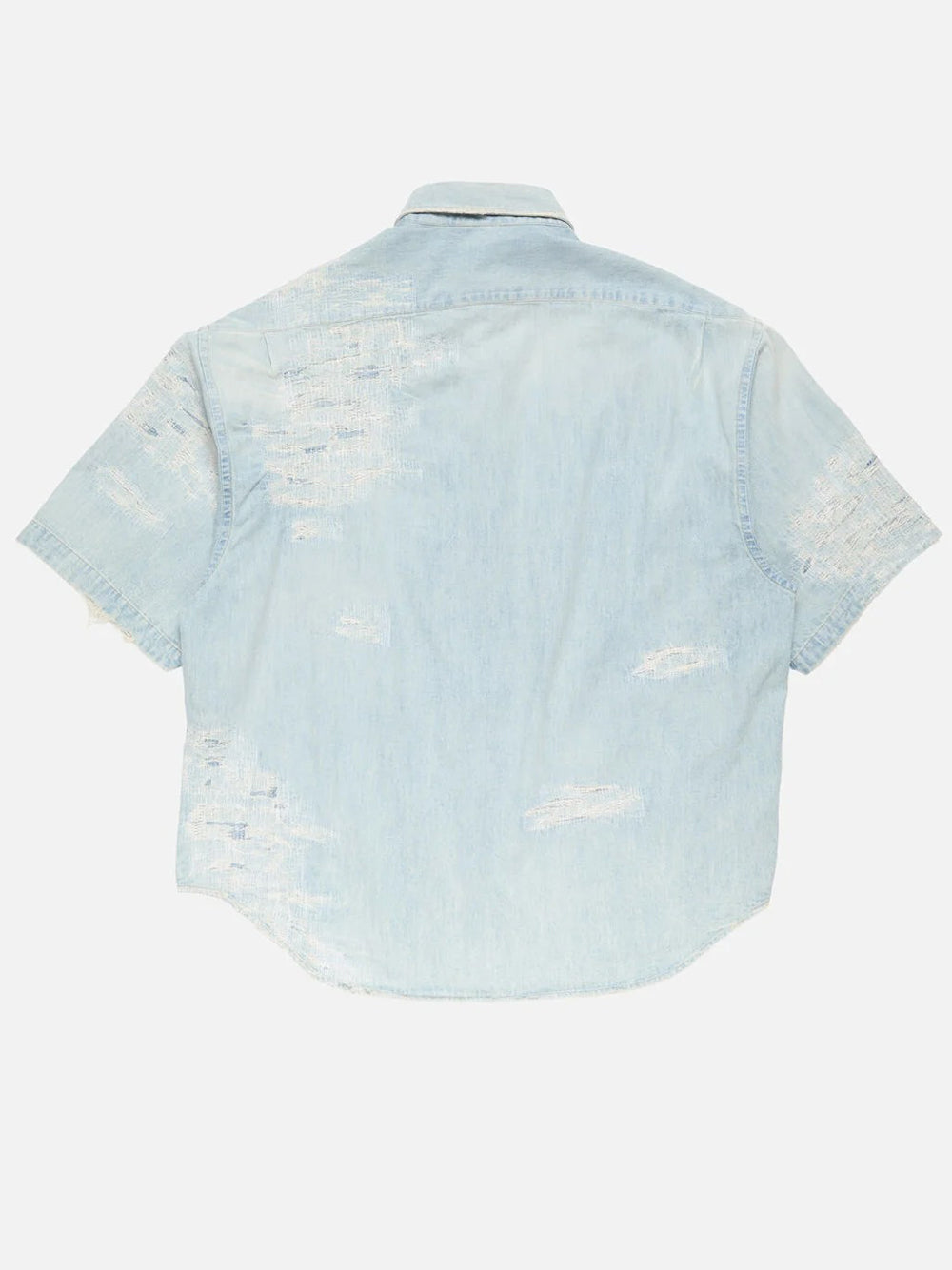 ACNE STUDIOS-Denim shirt with repairs-