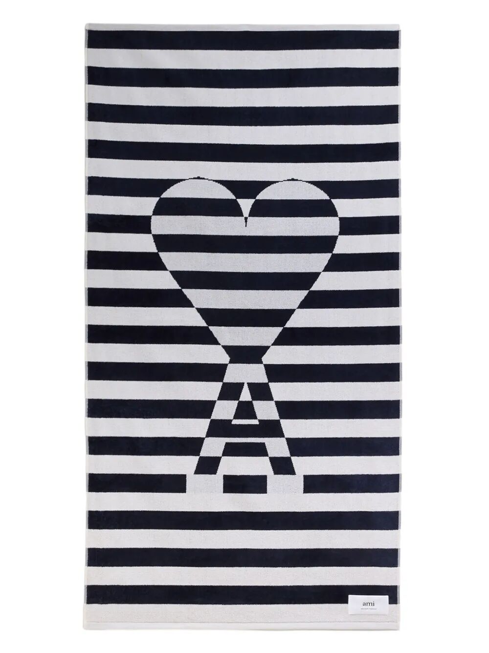 AMI PARIS-AMI DE COEUR STRIPED BEACH TOWEL-