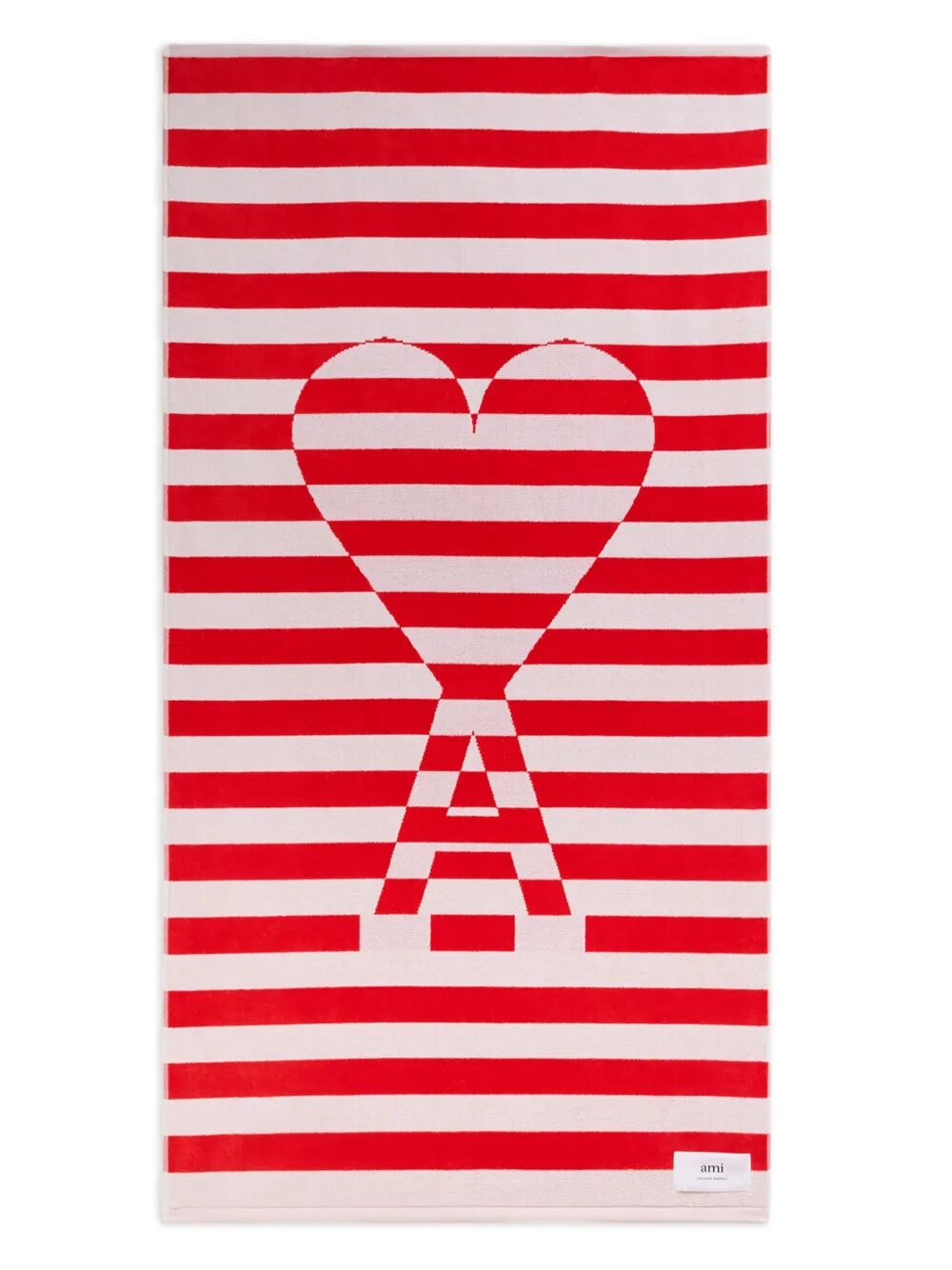 AMI PARIS-AMI DE COEUR STRIPED BEACH TOWEL-
