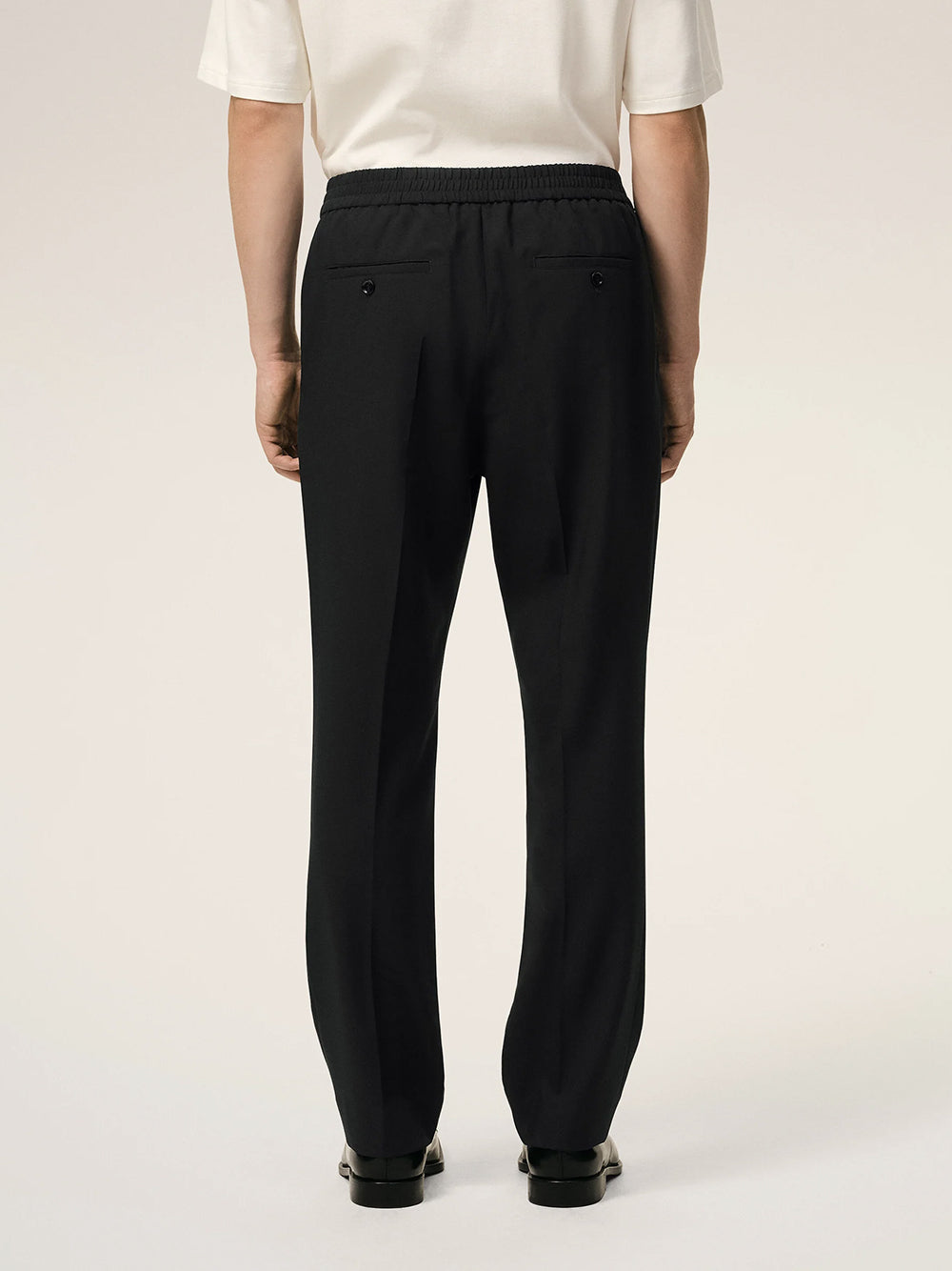 AMI PARIS-ELASTICATED WAIST TROUSERS-