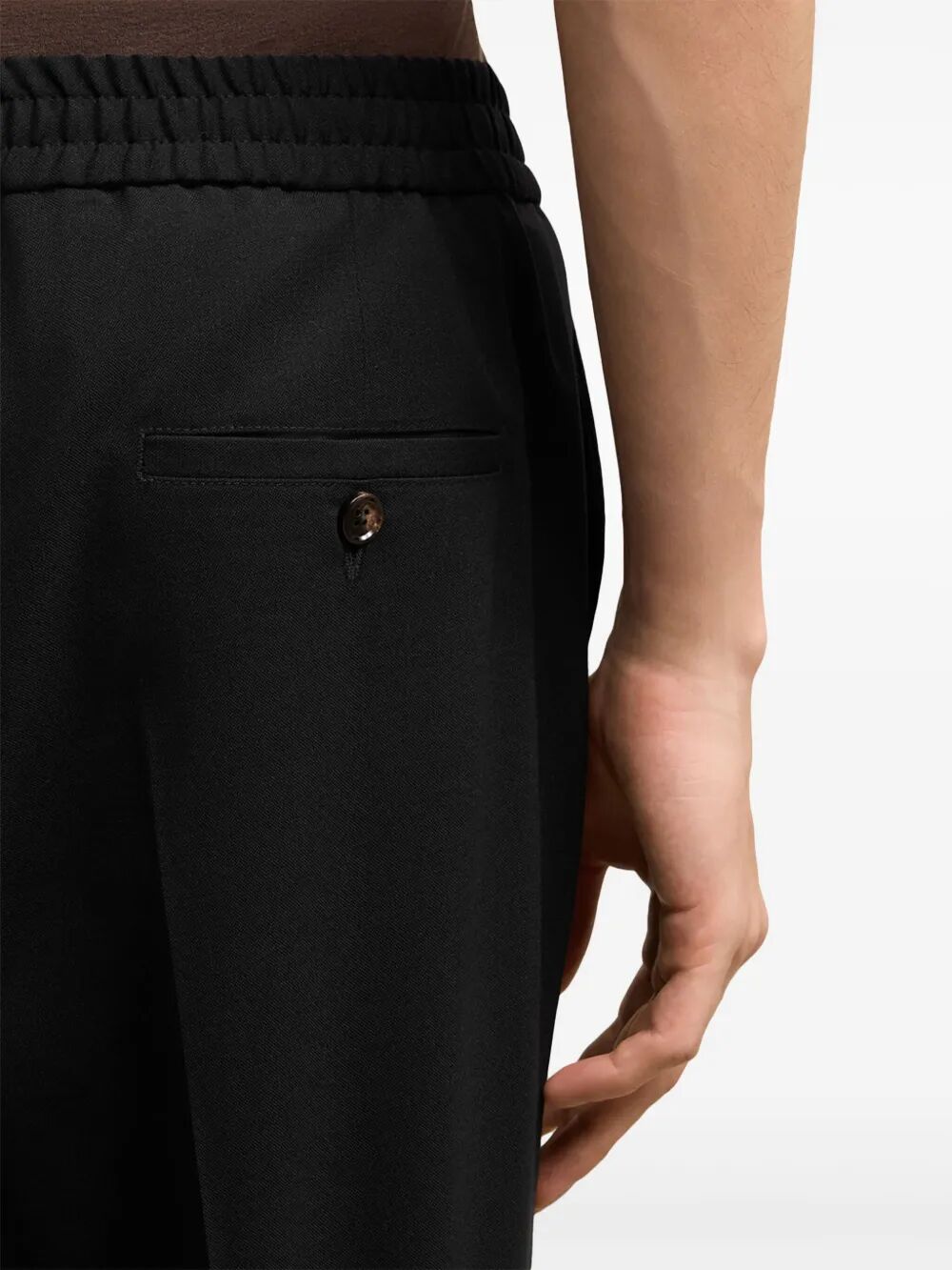 AMI PARIS-ELASTICATED WAIST TROUSERS-
