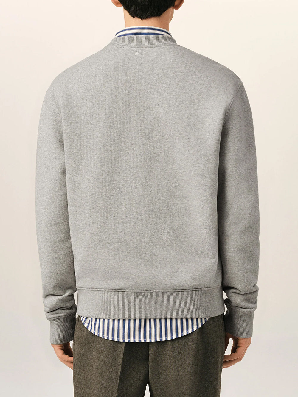 AMI PARIS-SWEATSHIRT WITH CONTRASTED AMI DE COEUR-