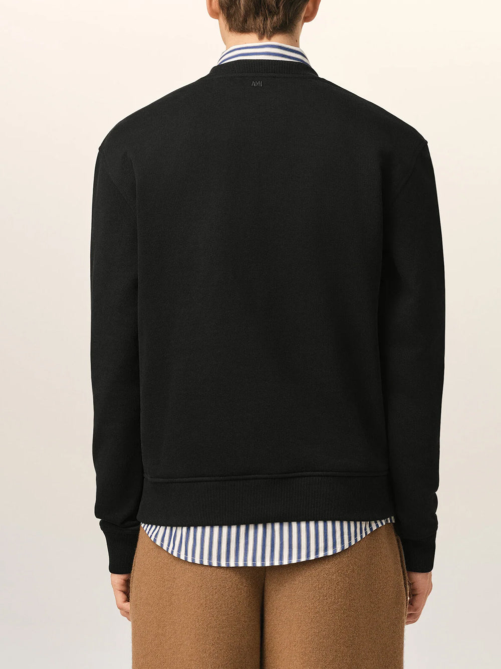 AMI PARIS-SWEATSHIRT WITH RED AMI DE COEUR-