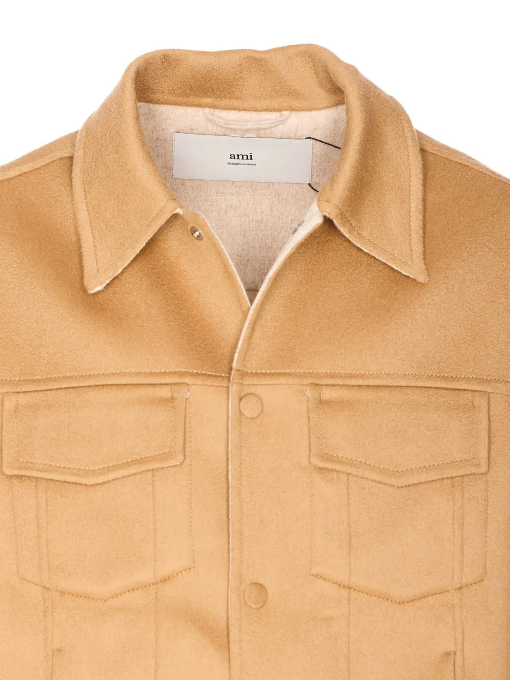 AMI PARIS-Giacca trucker in lana bicolore double-face-