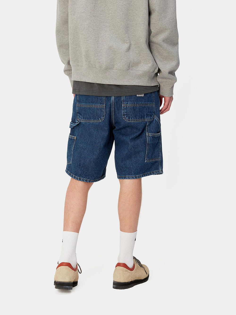 CARHARTT WIP-Single Knee Short Smith Denim-