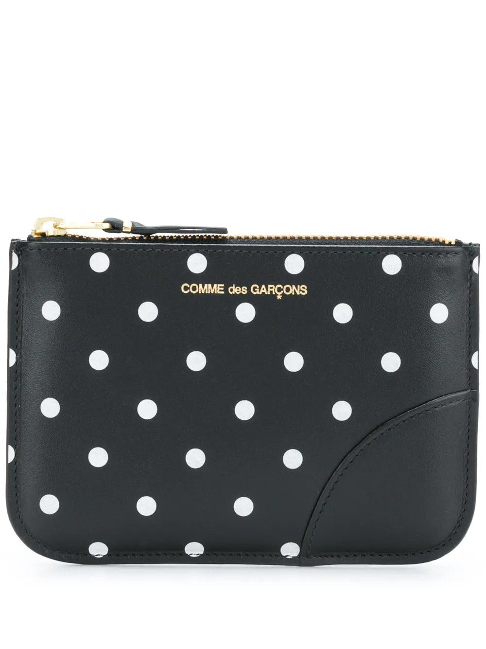 COMME DES GARÇONS WALLET-DOTS PRINTED LEATHER LINE-SA8100PD BLACK 