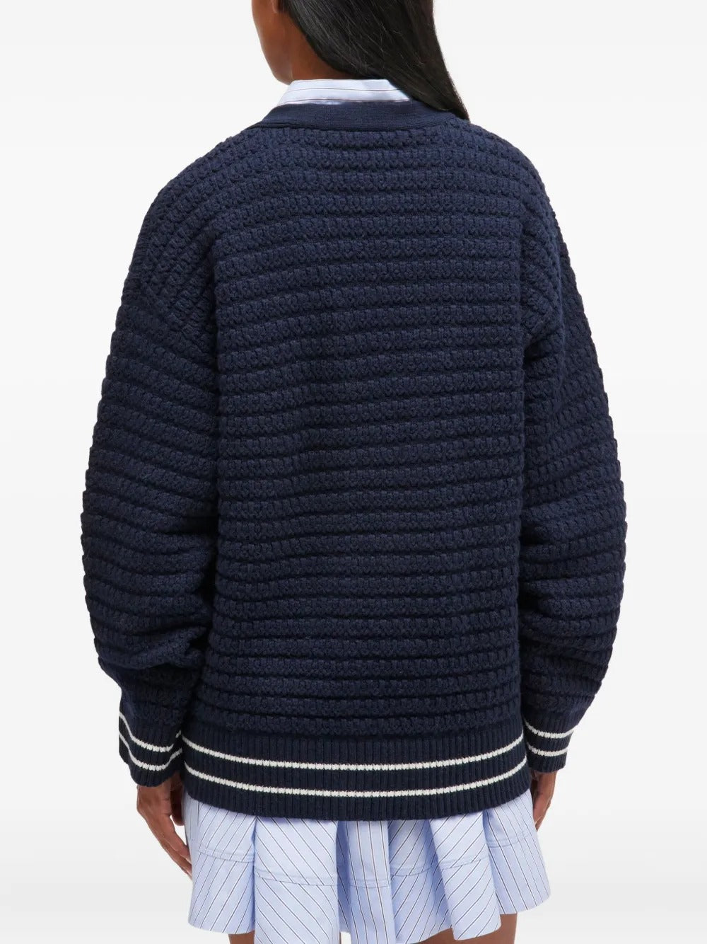 GANNI-Cotton Wool Mix Boxy Cardigan-