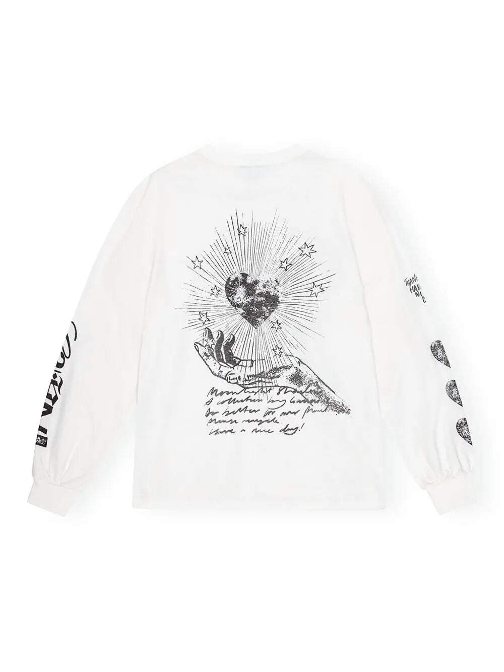 GANNI-Future Heavy Jersey Moon Long Sleeve T-shirt-