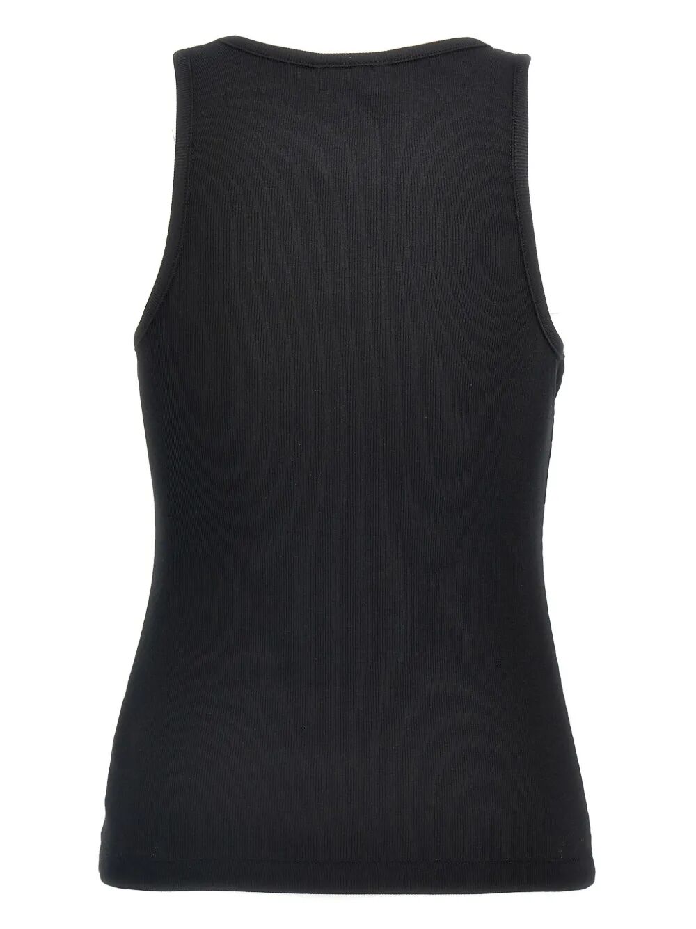 GANNI-Soft Cotton Rib Rhinestone Tank Top-