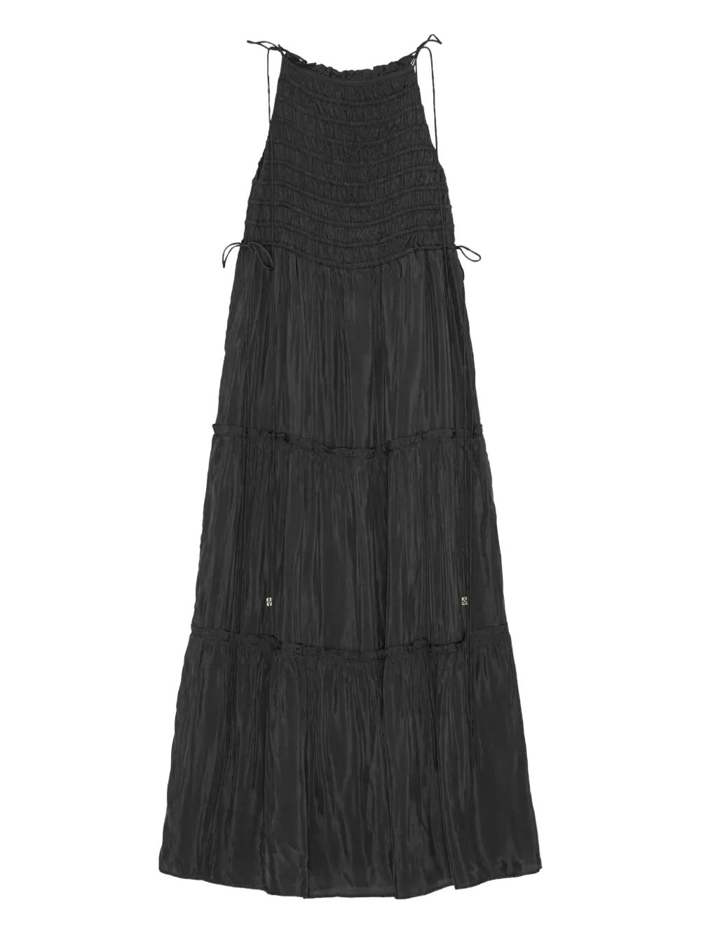 GANNI-Viscose Habotai Maxi Smock Slip Dress-