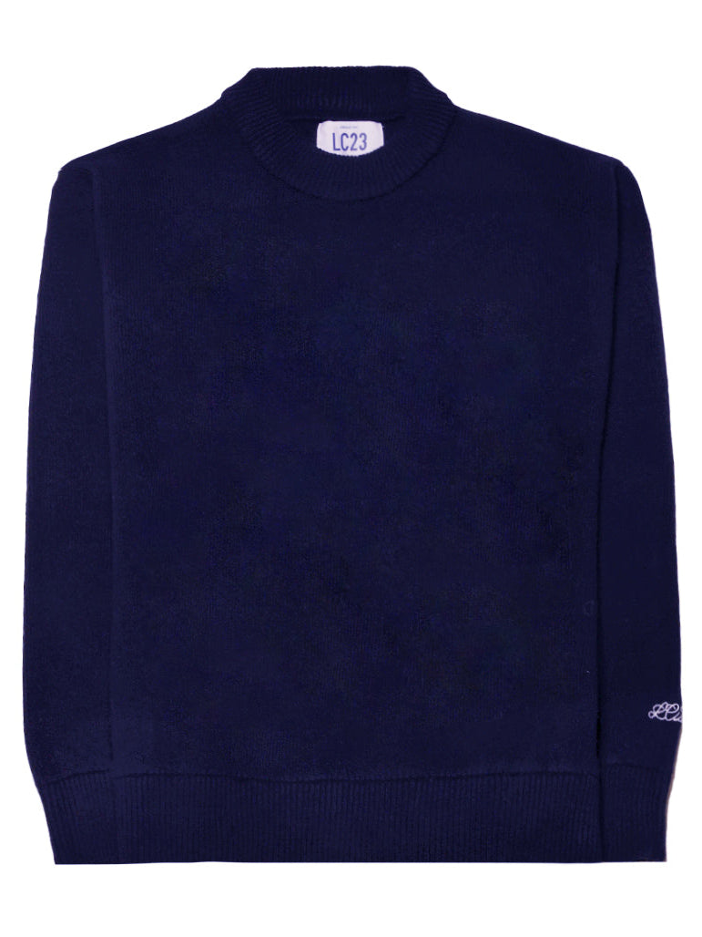 LC23-ROUND COLLAR SWEATER-
