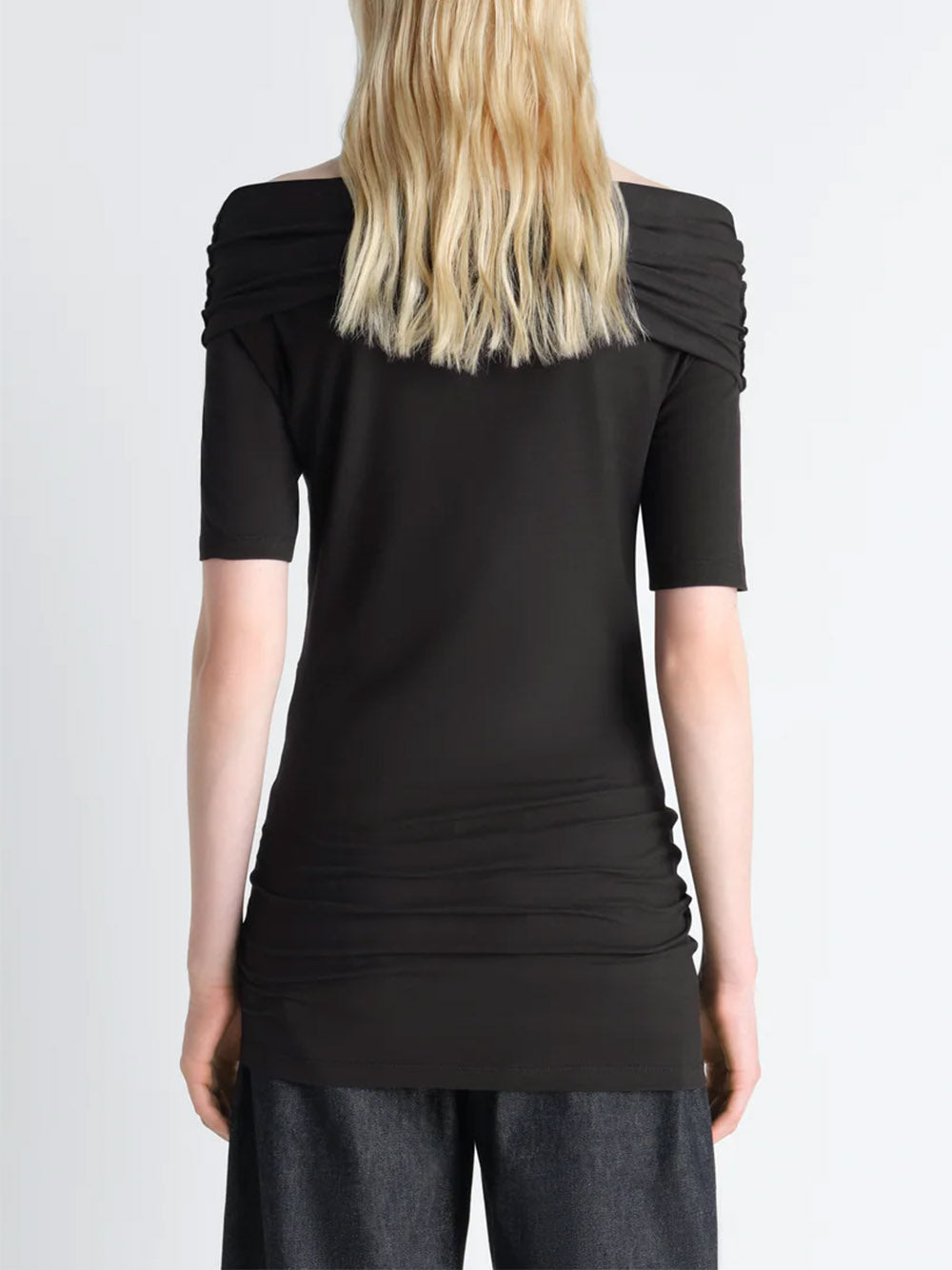 LEMAIRE-SHORT SLEEVE TWISTED TOP-