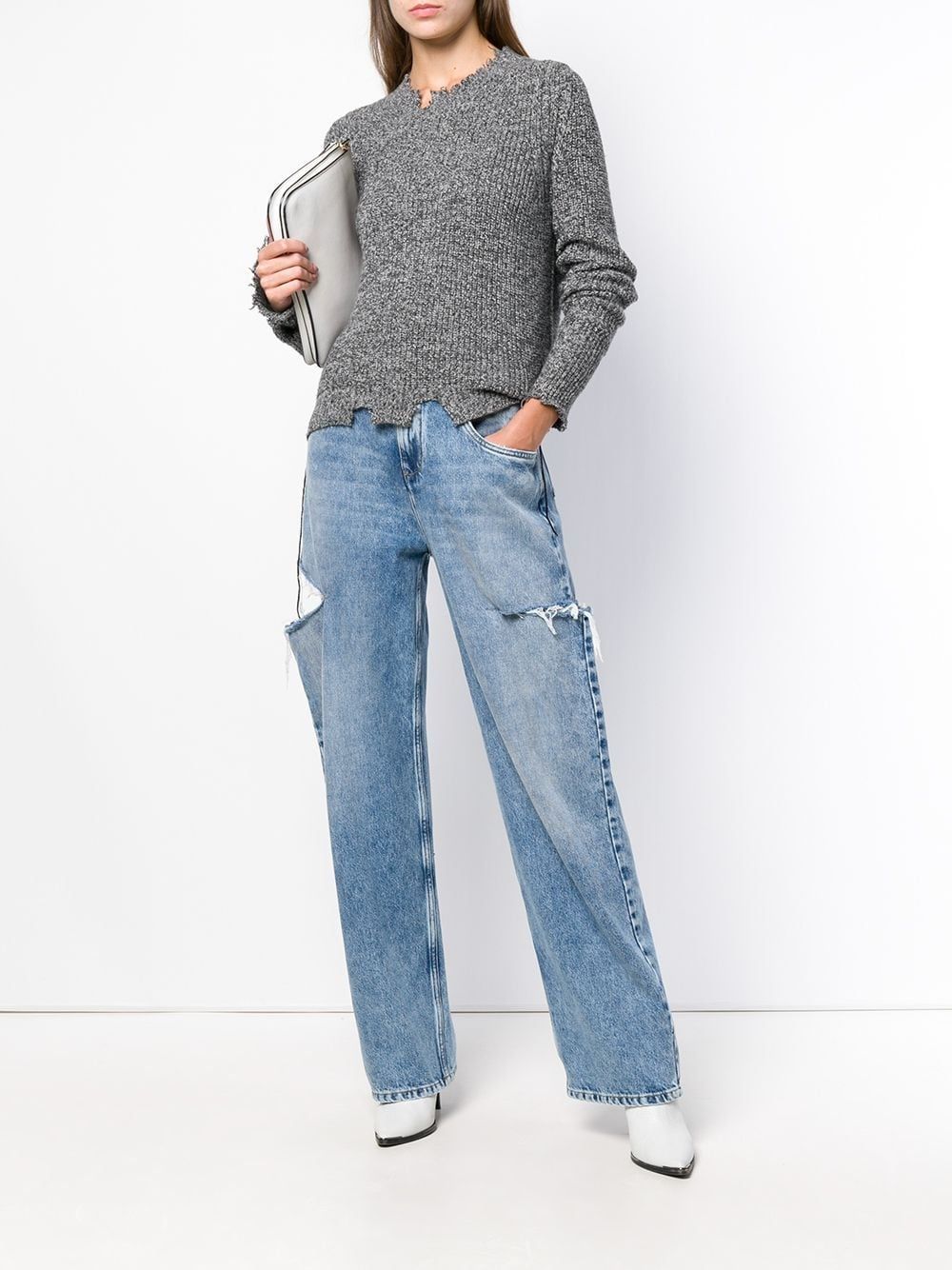 MAISON MARGIELA-LEG CUT DENIM 5-POCKET TROUSERS-S51LA0051S30513 470