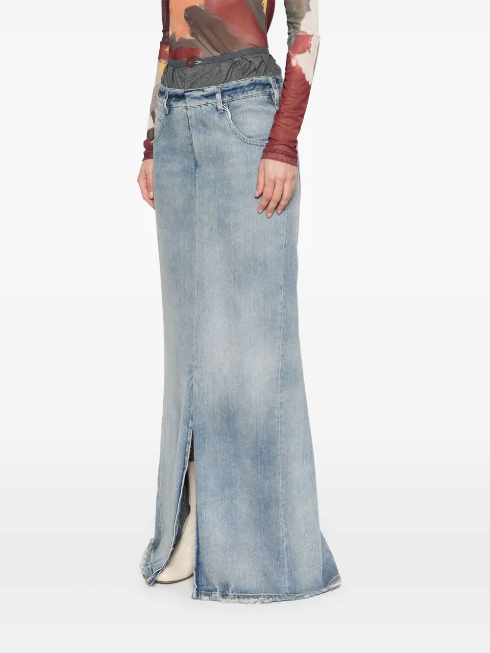 MAISON MARGIELA-LONG DENIM SKIRT-