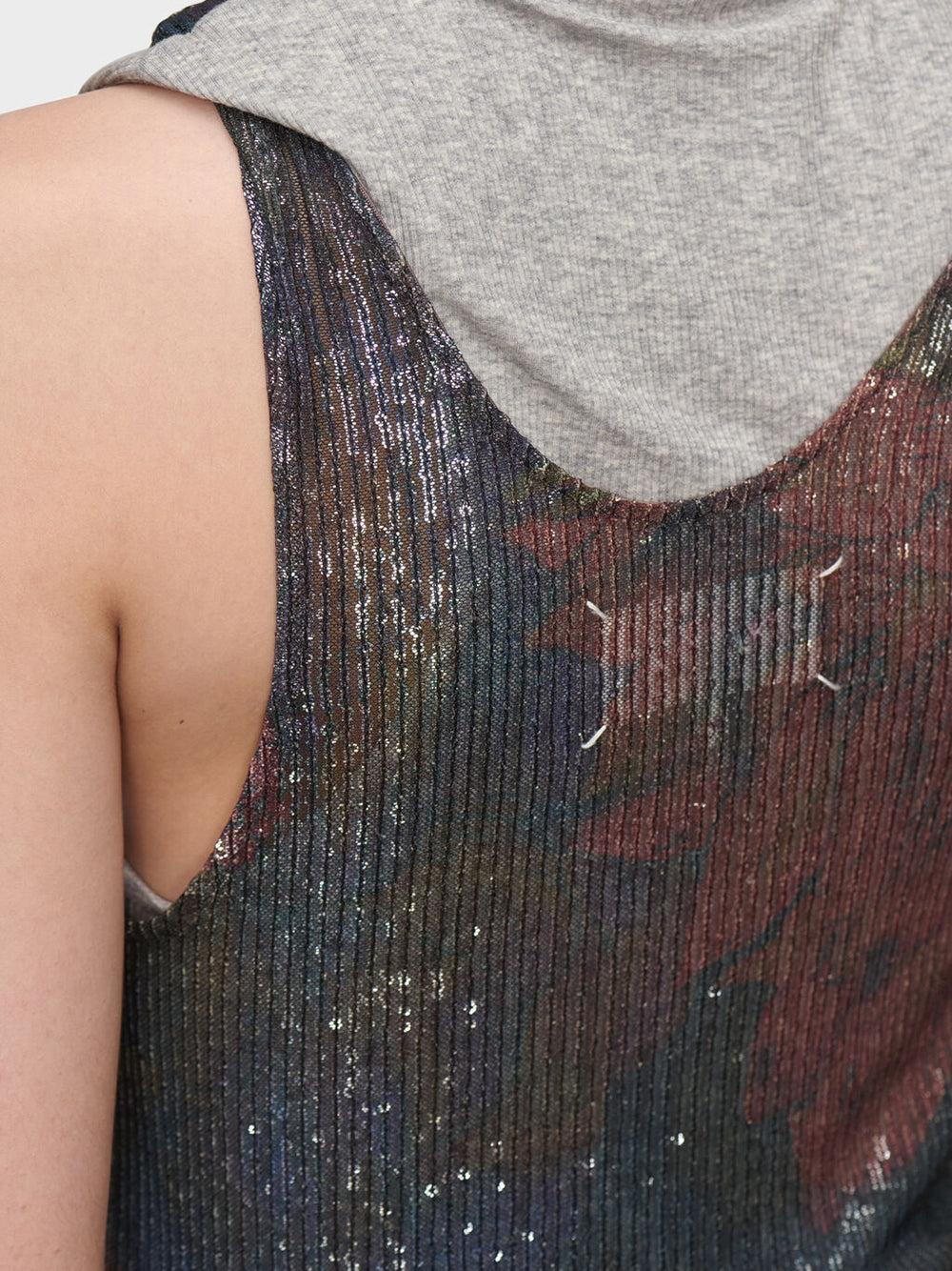 MAISON MARGIELA-SEQUINS DRAPED TOP-