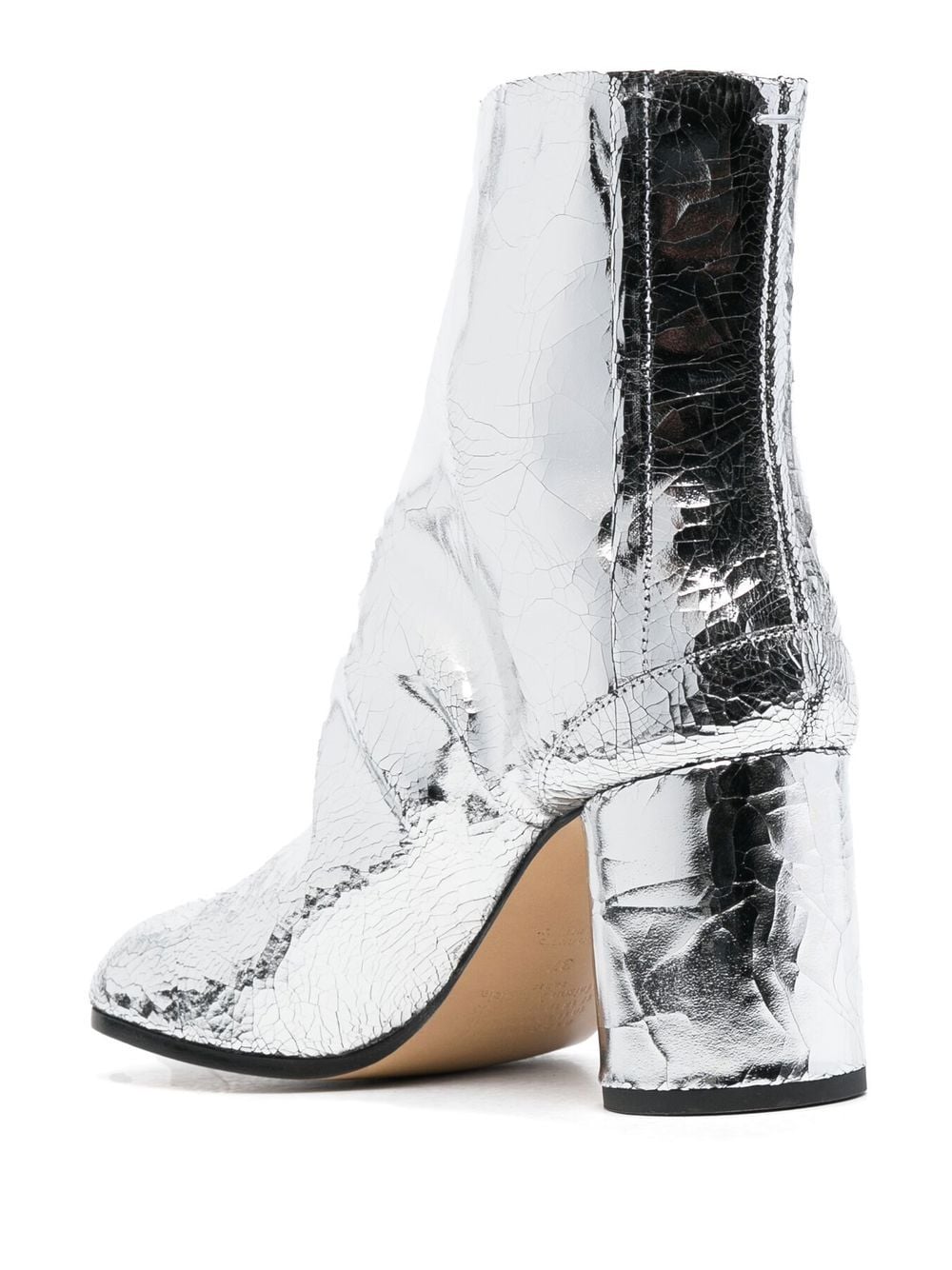 MAISON MARGIELA-SILVER LEATHER TABI ANKLE BOOT-S58WU0260P5016 T9002