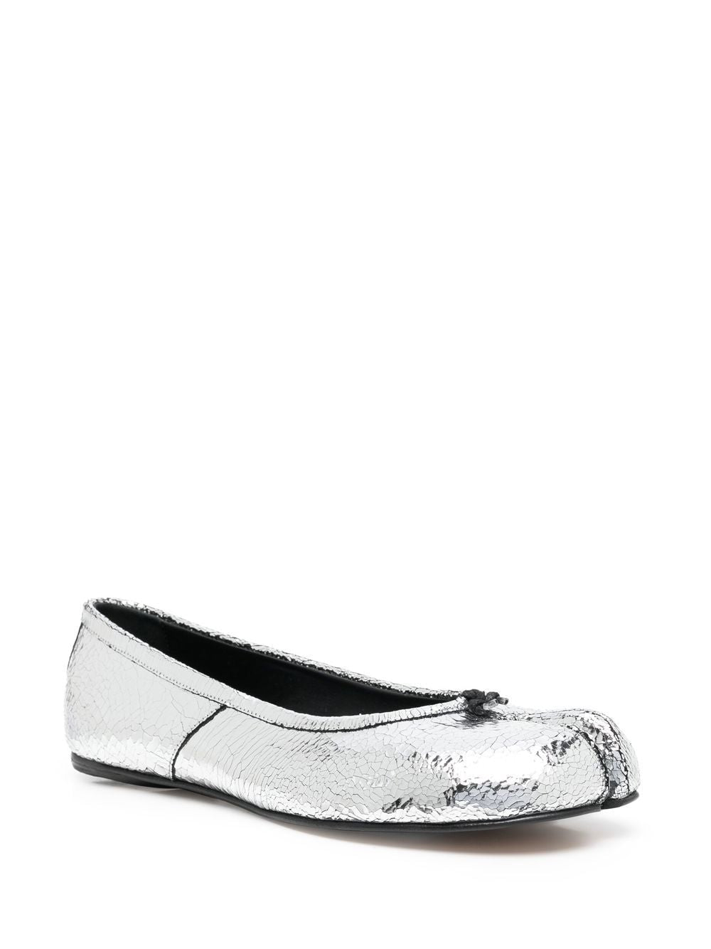 MAISON MARGIELA-SILVER LEATHER TABI BALLERINA-S58WZ0042P5016 T9002