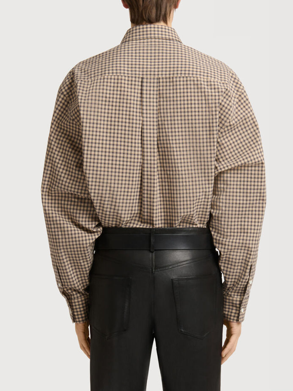 cotton shirt with micro checks