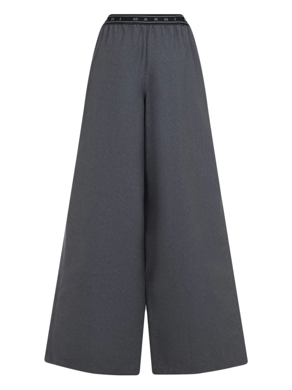 MARNI-PALAZZO TROUSERS WITH ELASTIC WAISTBAND-