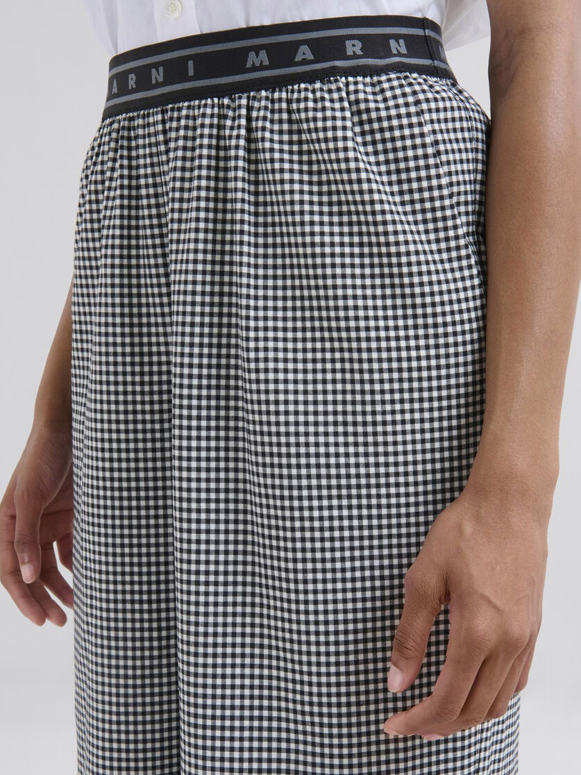 MARNI-PALAZZO TROUSERS WITH ELASTIC WAISTBAND-