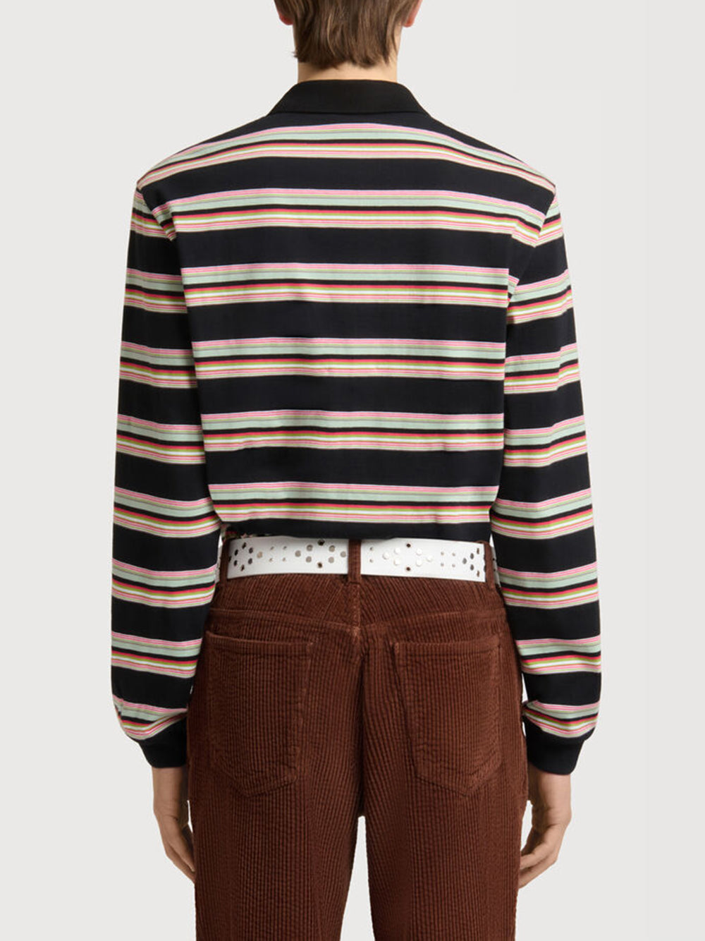 MARNI-striped cotton polo shirt-