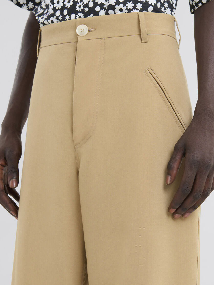 MARNI-TROPICAL WOOL STRAIGHT LEG PANTS-
