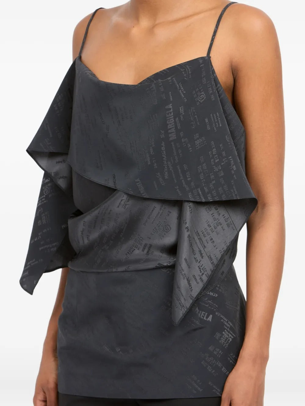 MM6 Maison Margiela-ruffled open back top-