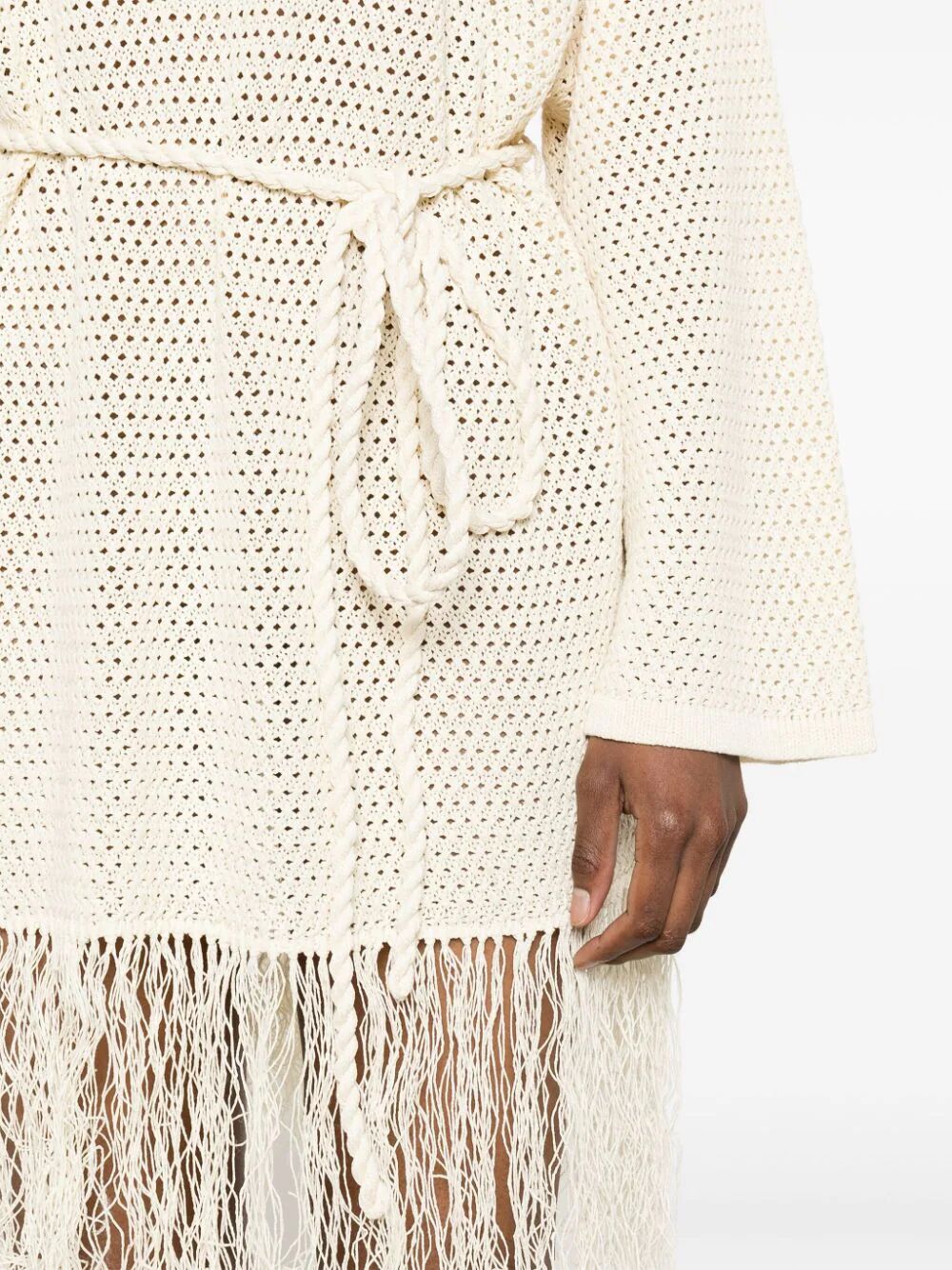 NANUSHKA-CARIANNE PAPER CROCHET TOP-NW23PFDR00271 CREME