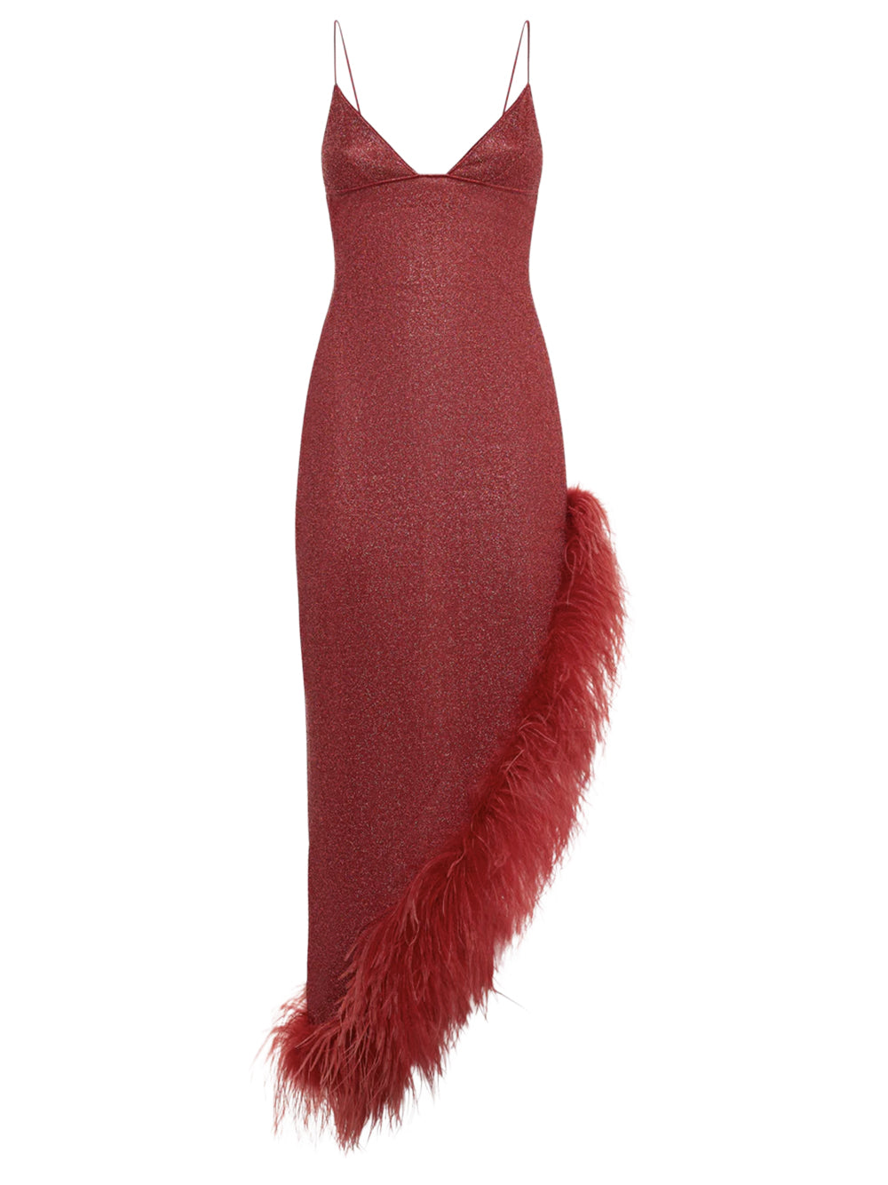 LUMIERE PLUMAGE ASYMETRICAL DRESS