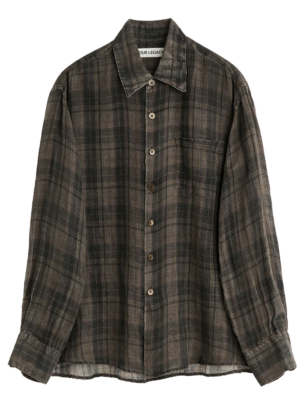 OUR LEGACY-ABOVE SHIRT-M2262AP PENUMBRA CHECK SHEERCOAT LINEN – Dope