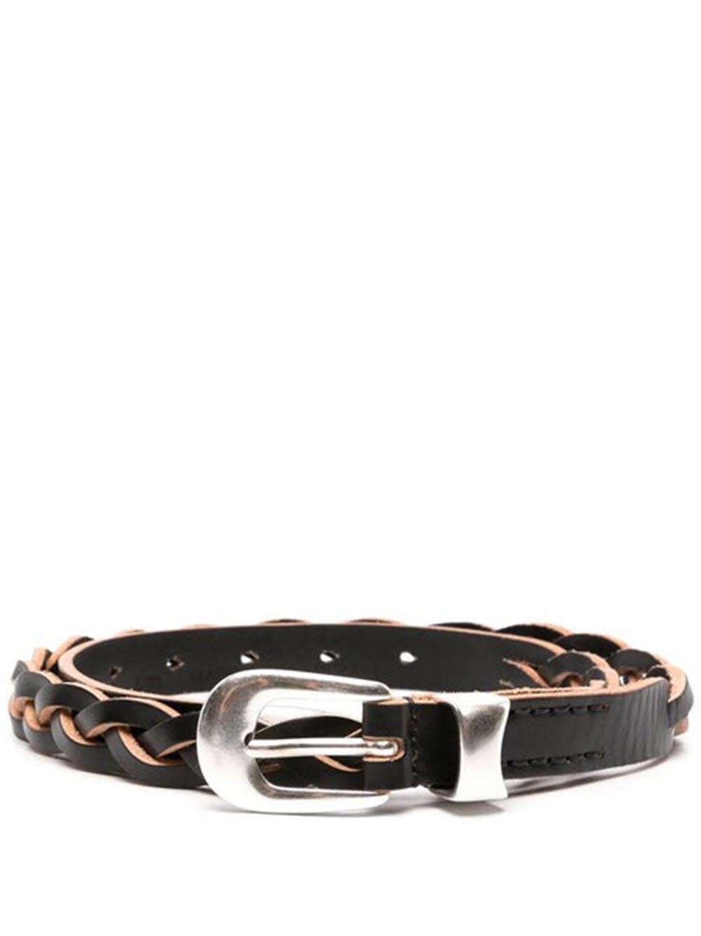 OUR LEGACY-braided leather belt-A42382BB BLACK LEATHER – Dope