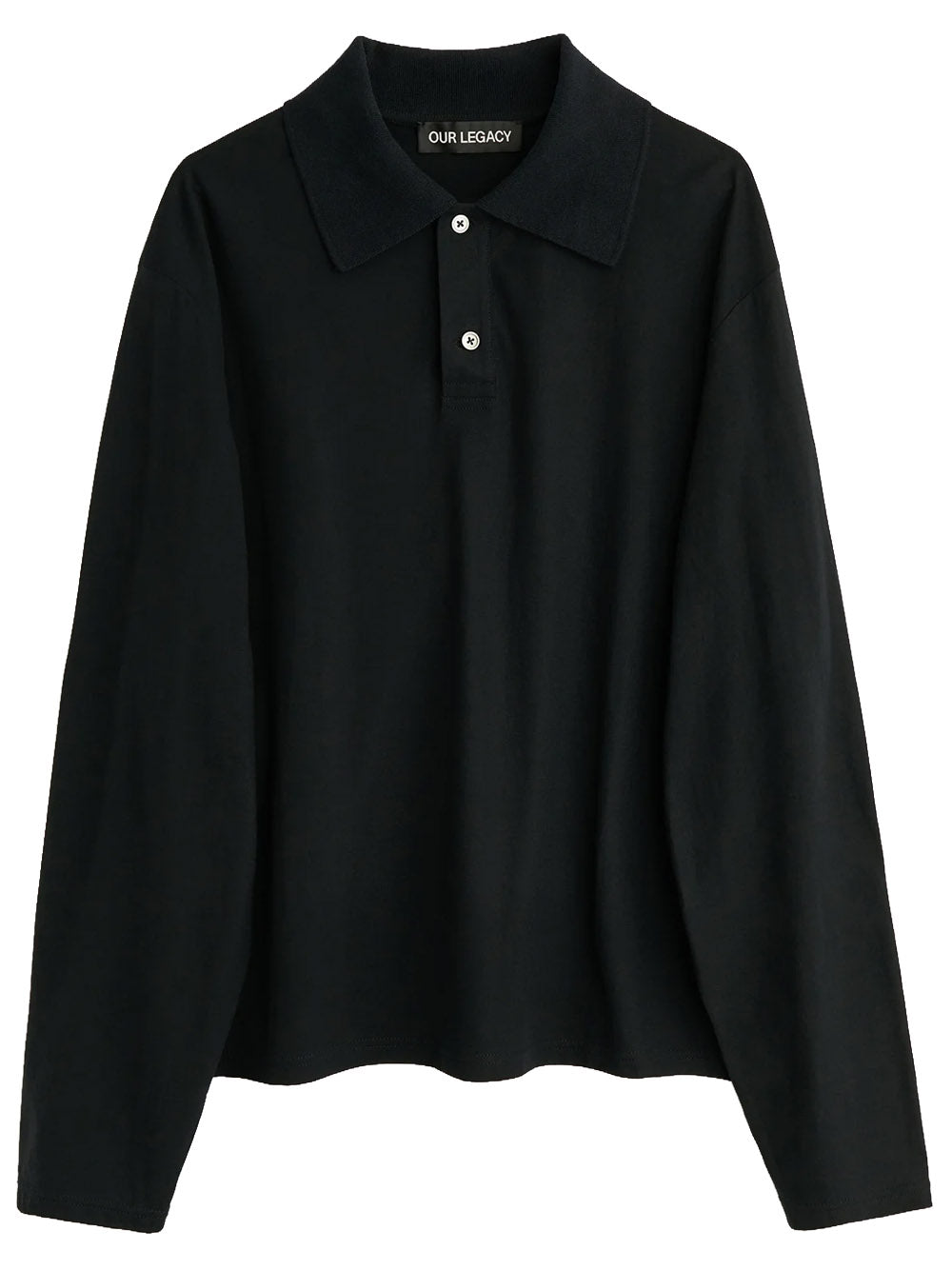 OUR LEGACY-RUGBY LONGSLEEVE-M2266RB BLACK HIGH TWIST JERSEY – Dope