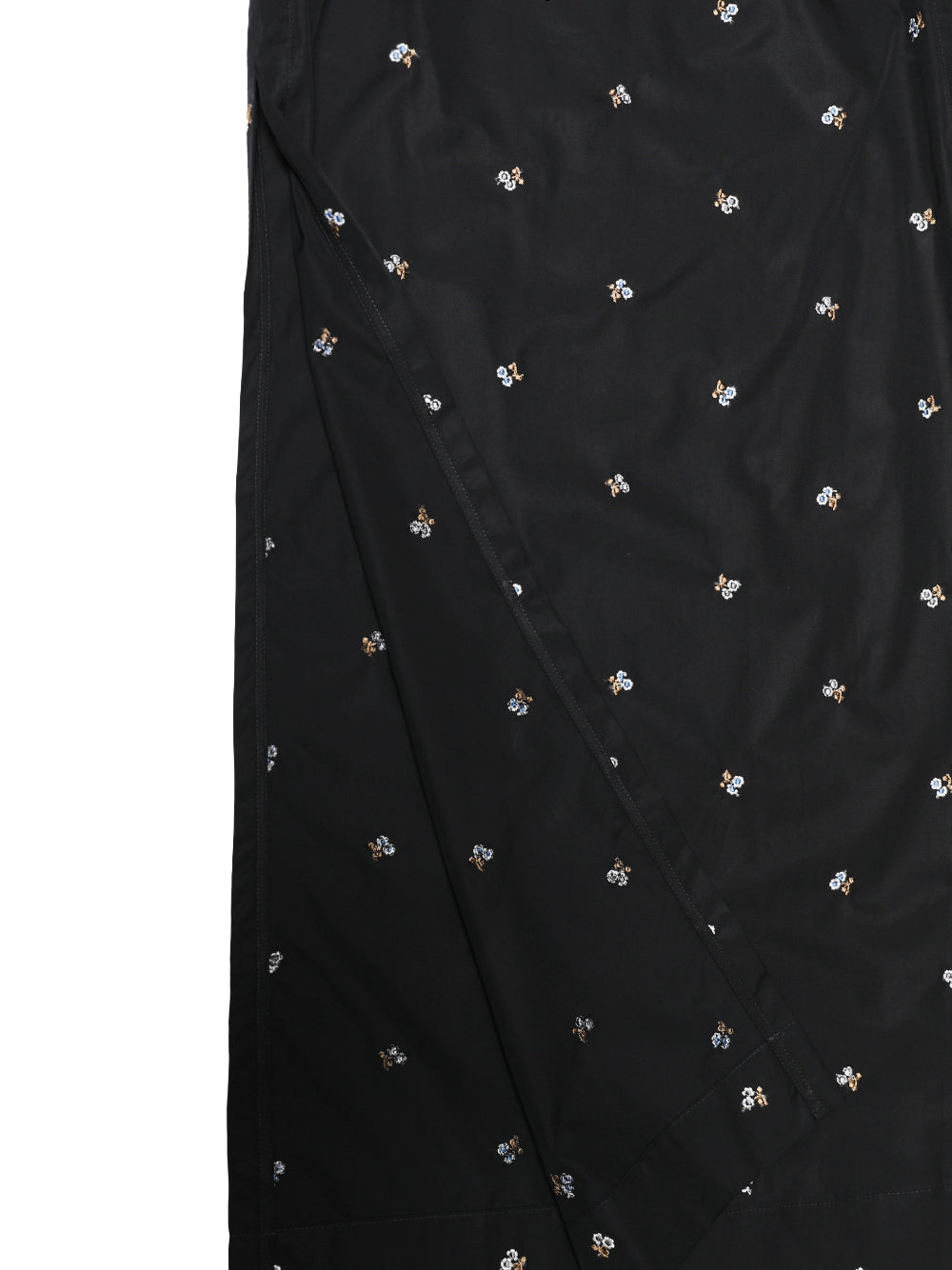 RIER-POPELINE FLOWERS MIDI SKIRT-