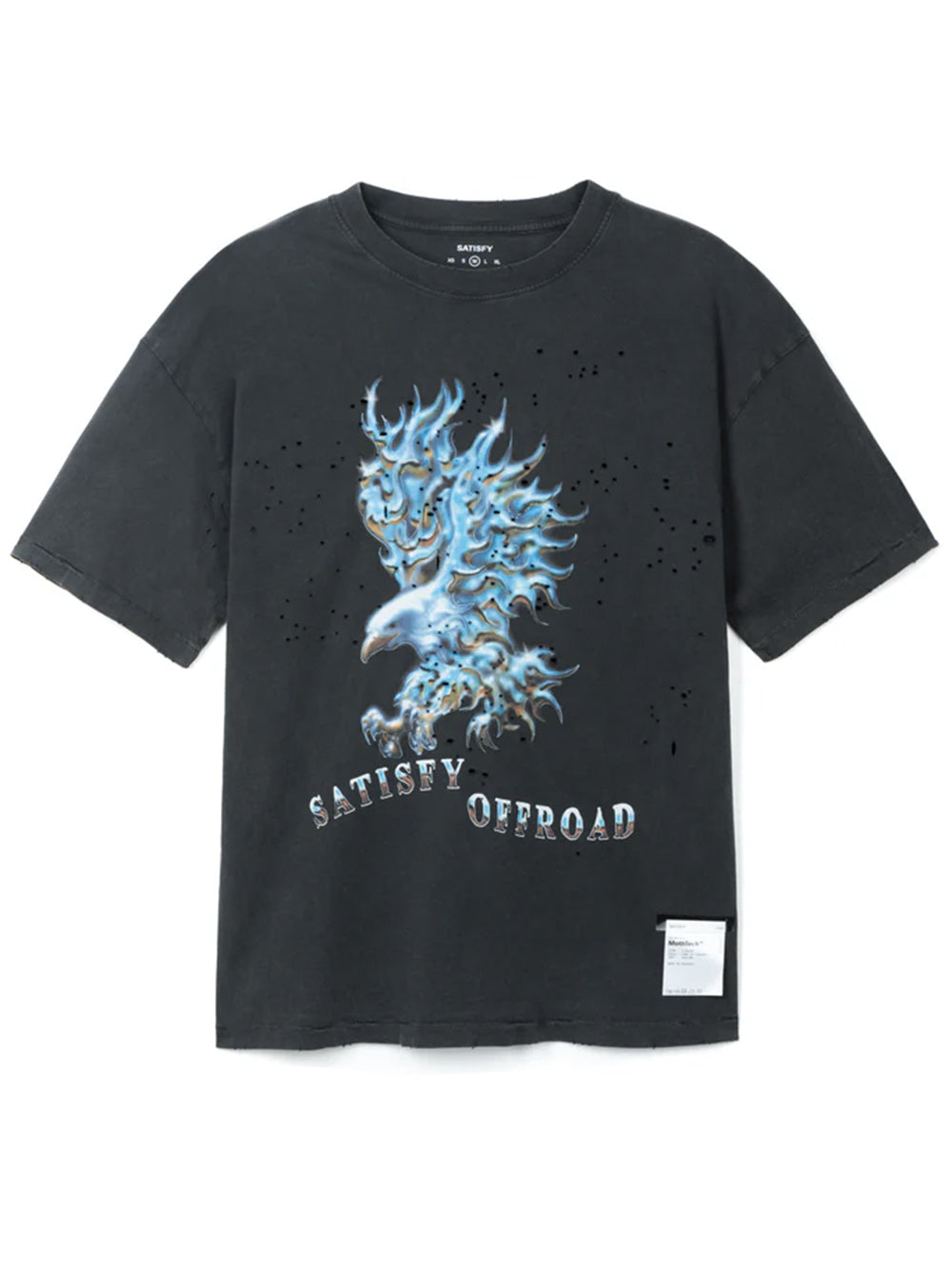 SATISFY-MothTech T-Shirt-11006 00A15 AGED BLACK LG4 – Dope