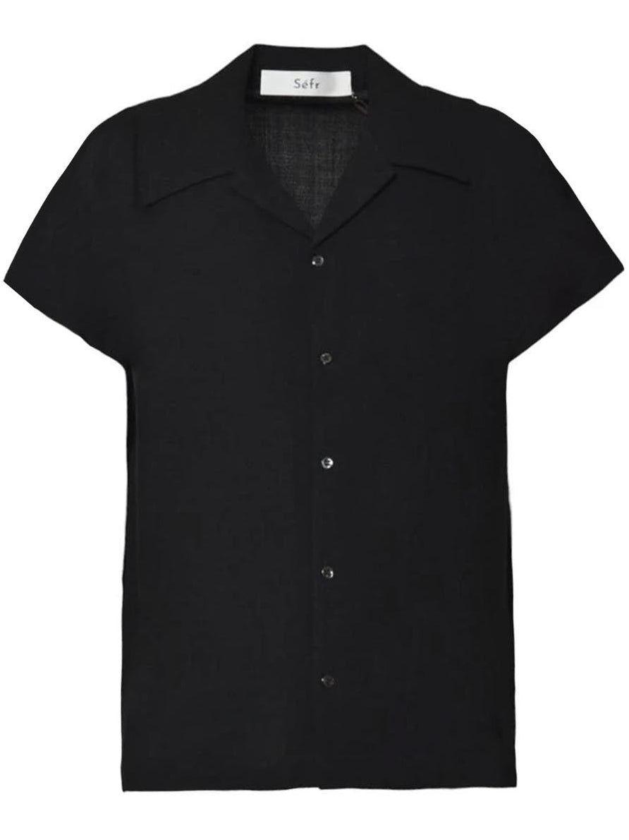 SEFR-MAEL SHIRT-MSS25MAEL BLACK CREPE – Dope