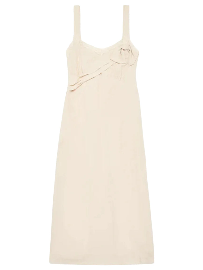 SIMONE ROCHA-BOW SASH SLIP DRESS-7462 0514 NUDE Dope SIMONE ROCHA-BOW SASH SLIP DRESS-7462 0514 NUDE Dope