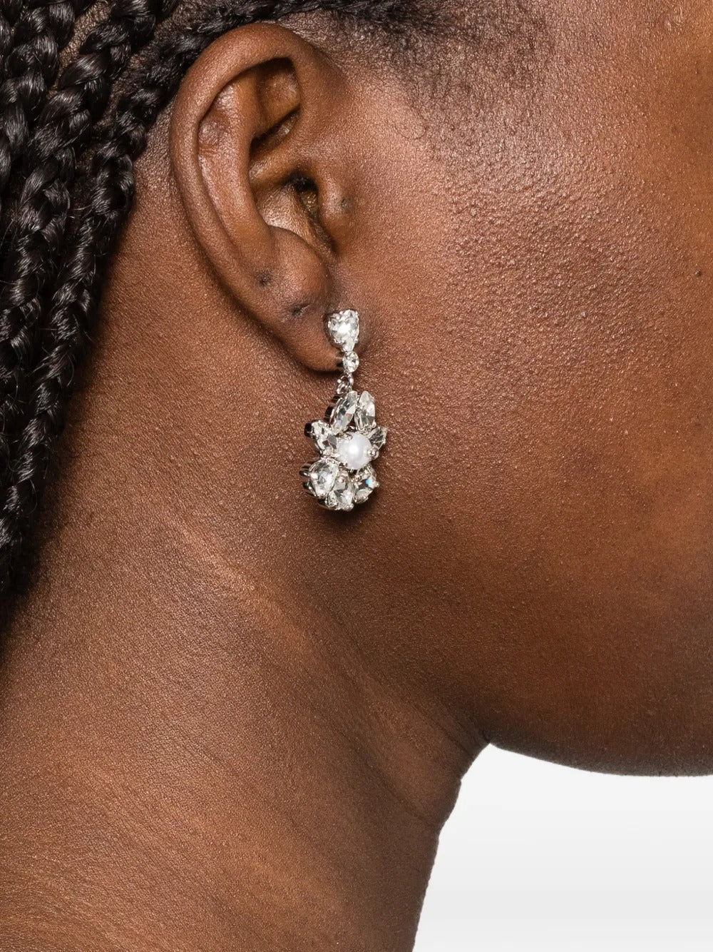 SIMONE ROCHA-crystal-embellished drop earrings-