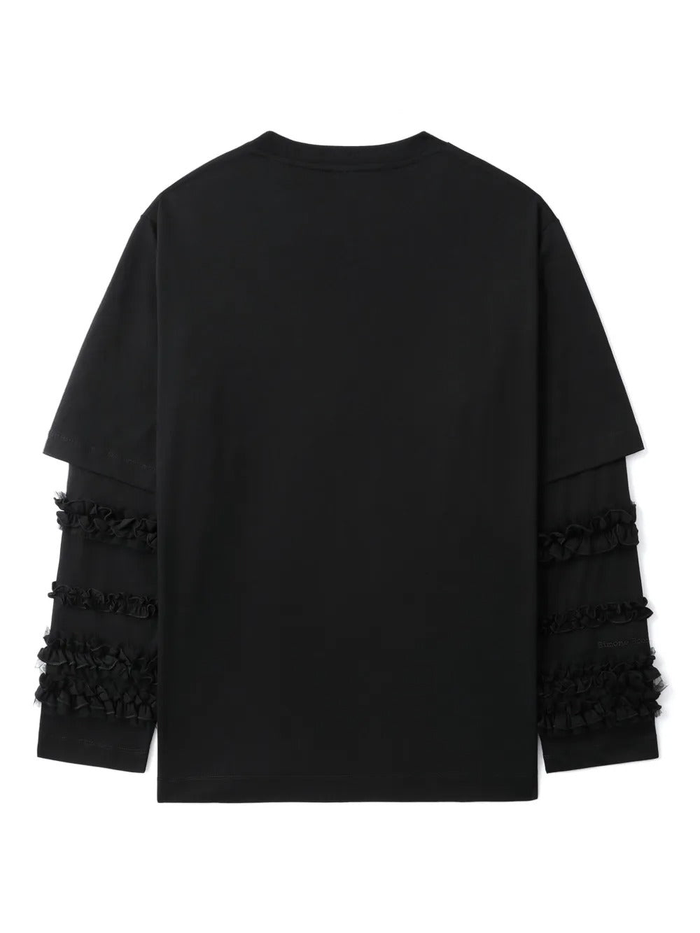 SIMONE ROCHA-LAYERED RUFFLE FRILL LONG SLEEVE T-SHIRT-