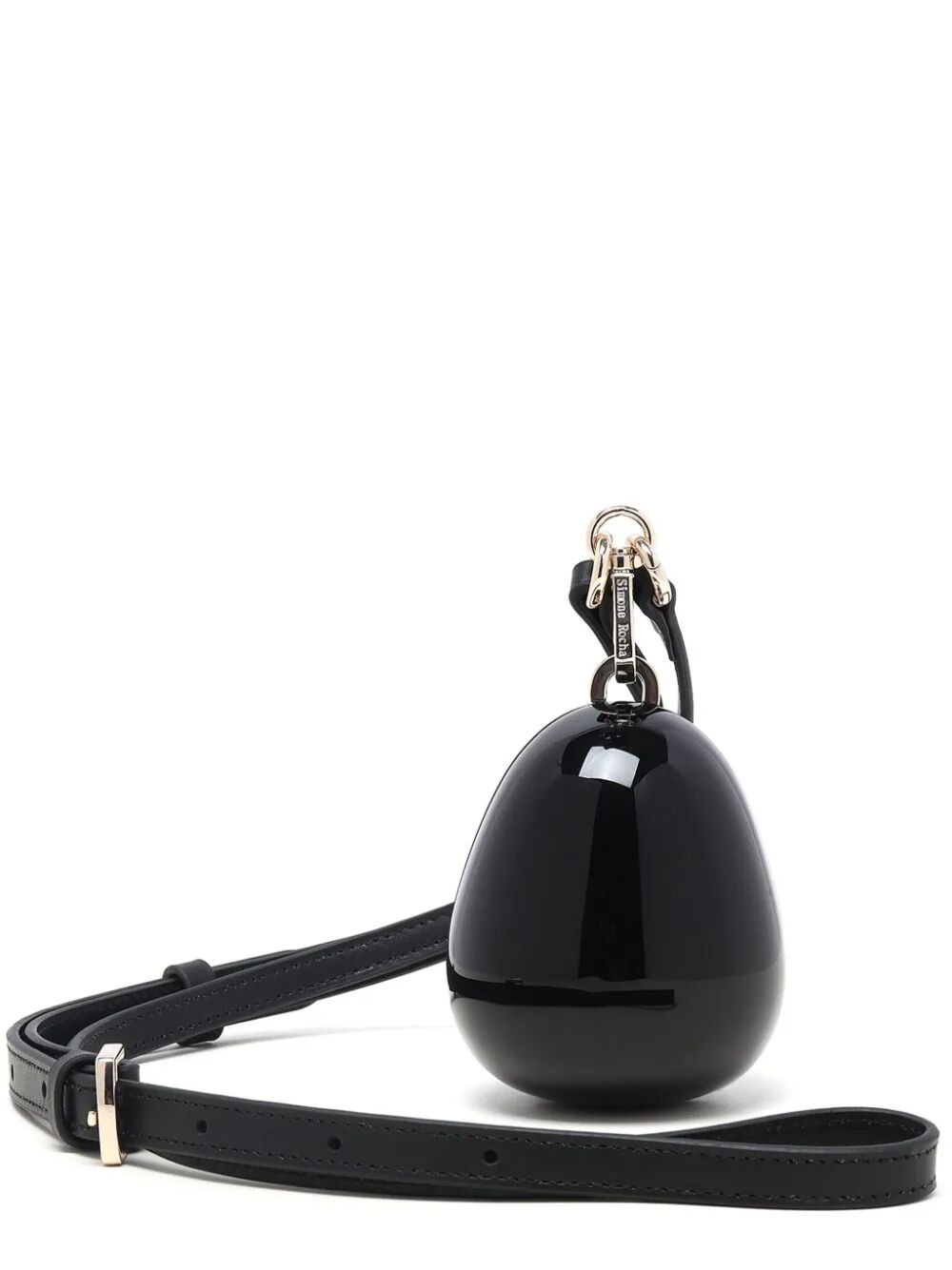 SIMONE ROCHA-NANO EGG BAG W/ LEATHER CROSSBODY-BAG143 0773 BLACK – Dope