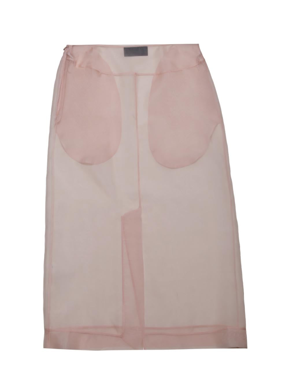 SIMONE ROCHA-SHEER MIDI PENCIL SKIRT-