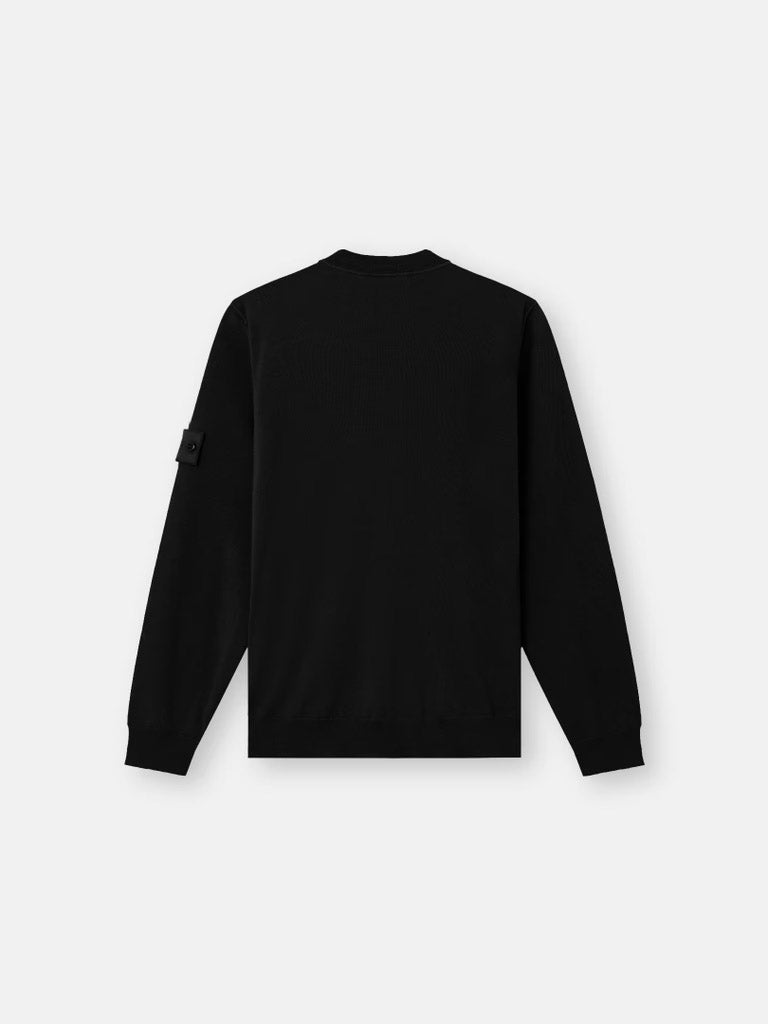 STONE ISLAND-crew neck sweater with ribbed edges-
