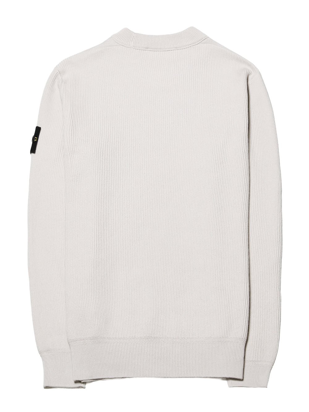 STONE ISLAND-logo-patch ribbed-knit sweater-