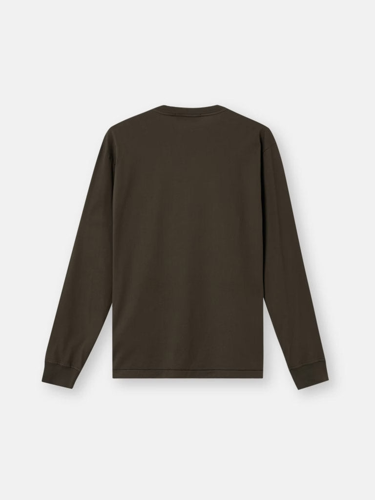 STONE ISLAND-long-sleeved T-shirt with Compass patch-