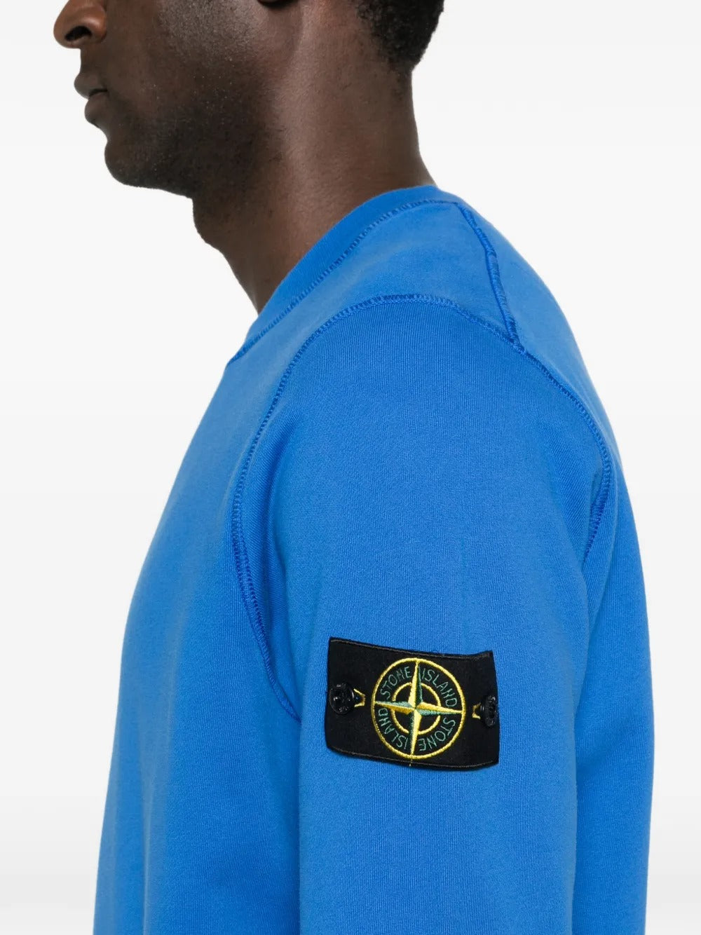STONE ISLAND-patch crew neck sweatshirt-