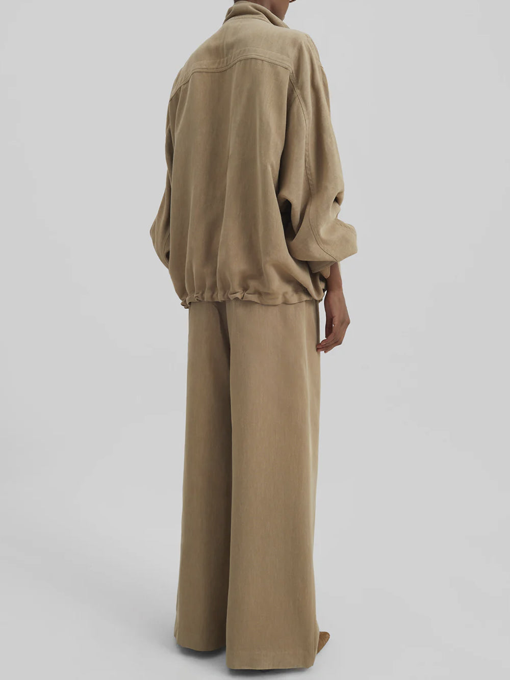 THE FRANKIE SHOP-MARFA LINEN PLEATED TROUSERS-