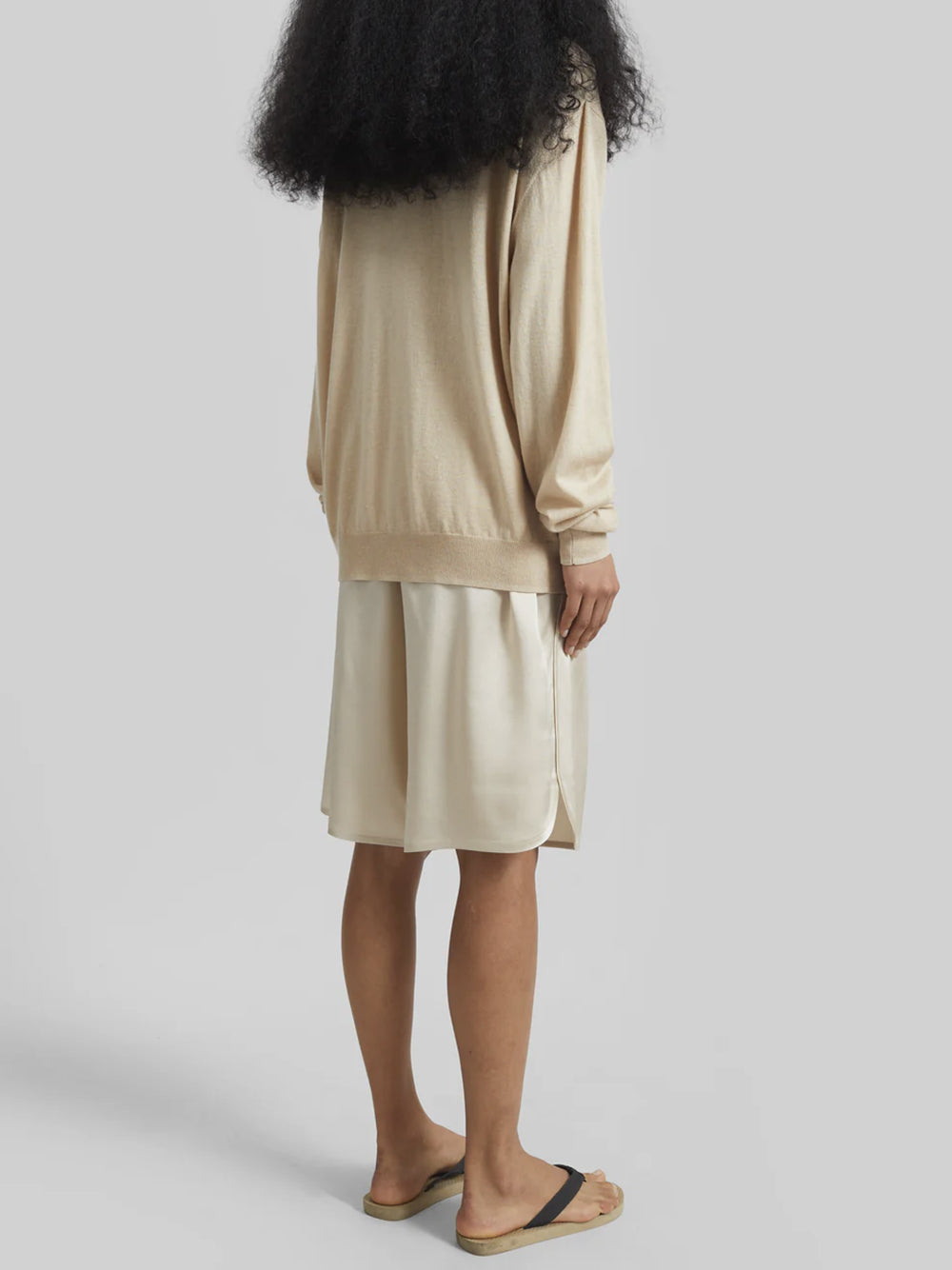 THE FRANKIE SHOP-NELIS SATIN BERMUDA SHORTS-